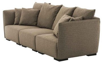 Casa Padrino 3-Sitzer Designer 3er Sofa Braun - Luxus Hotel Möbel