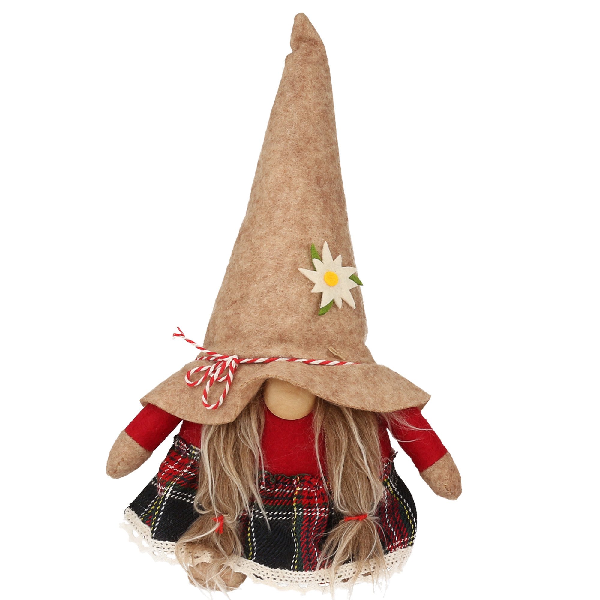 XiRRiX Wichtel Gnom Wichtelpaar Anton und Agathe im Bayerischen Look (Alpenwichtel, Zwergenpaar H: 26 cm), aus Filz Wichtelmann,Wichtelfrau im Set, Herbstdeko Oktoberfest