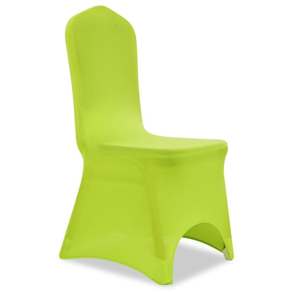 vidaXL Hussen-Set Stretch Stuhlbezug 4 Stück Grün
