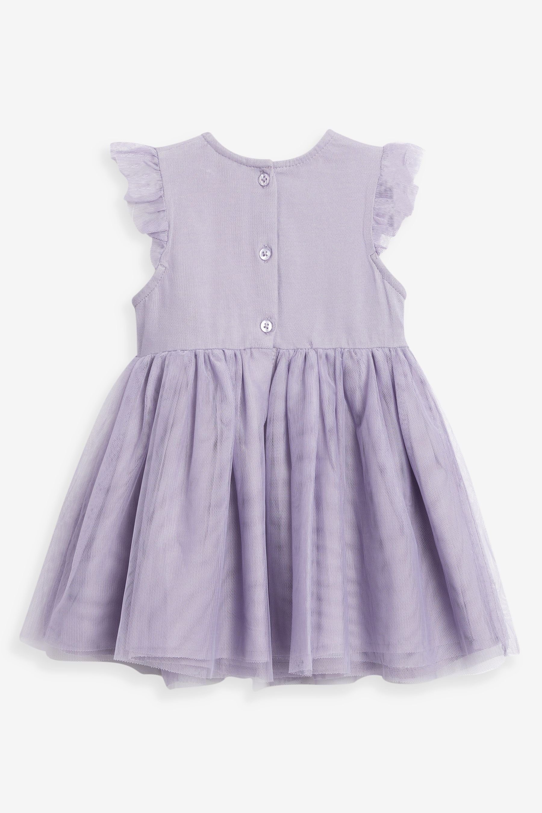 Babykleid (1-tlg) Verziertes Tüllkleid Mesh Lilac Next Purple mit