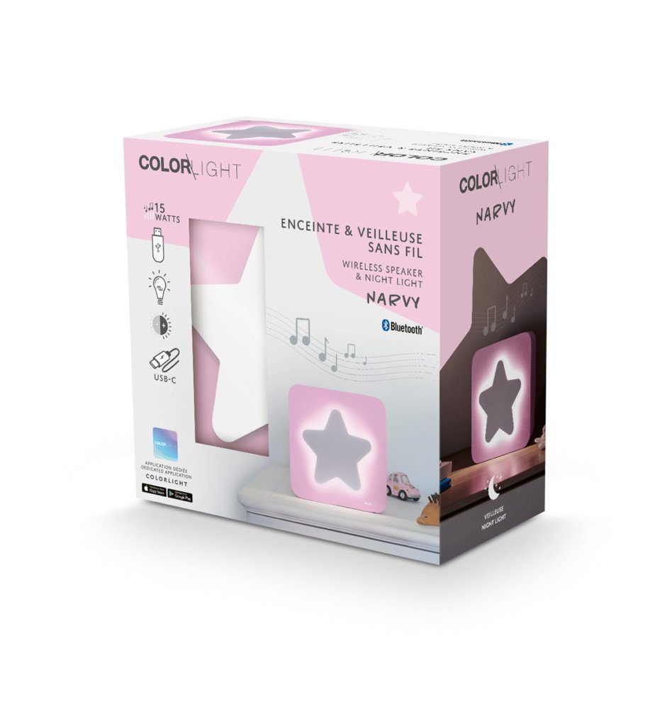 BigBen Bluetooth Колонки COLORLIGHT Narvy Stern LED pink AU385427 Portable-Lautsprecher