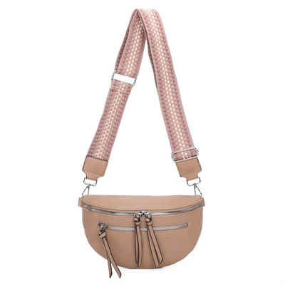 ITALYSHOP24 Schultertasche Damen Gürteltasche Umhängetasche CrossBody Schultertasche CrossOver, Brusttasche, Hüfttasche, Bodybag, Muster Taschengurt, leicht Gewicht