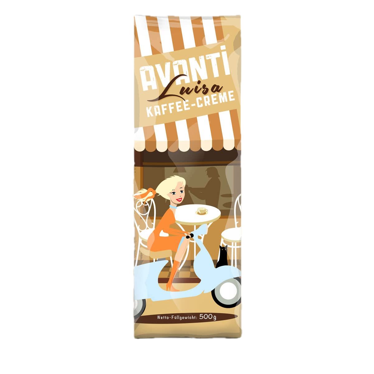 LK Trend & Style Kaffee Avanti Luisa Bohnen Kaffee-Creme, 1 x 500 g, (für Kaffee-Vollautomat oder Siebträgermaschine, Traditionelle Trommelröstung), 90% Arabica-10% Robusta Mischung