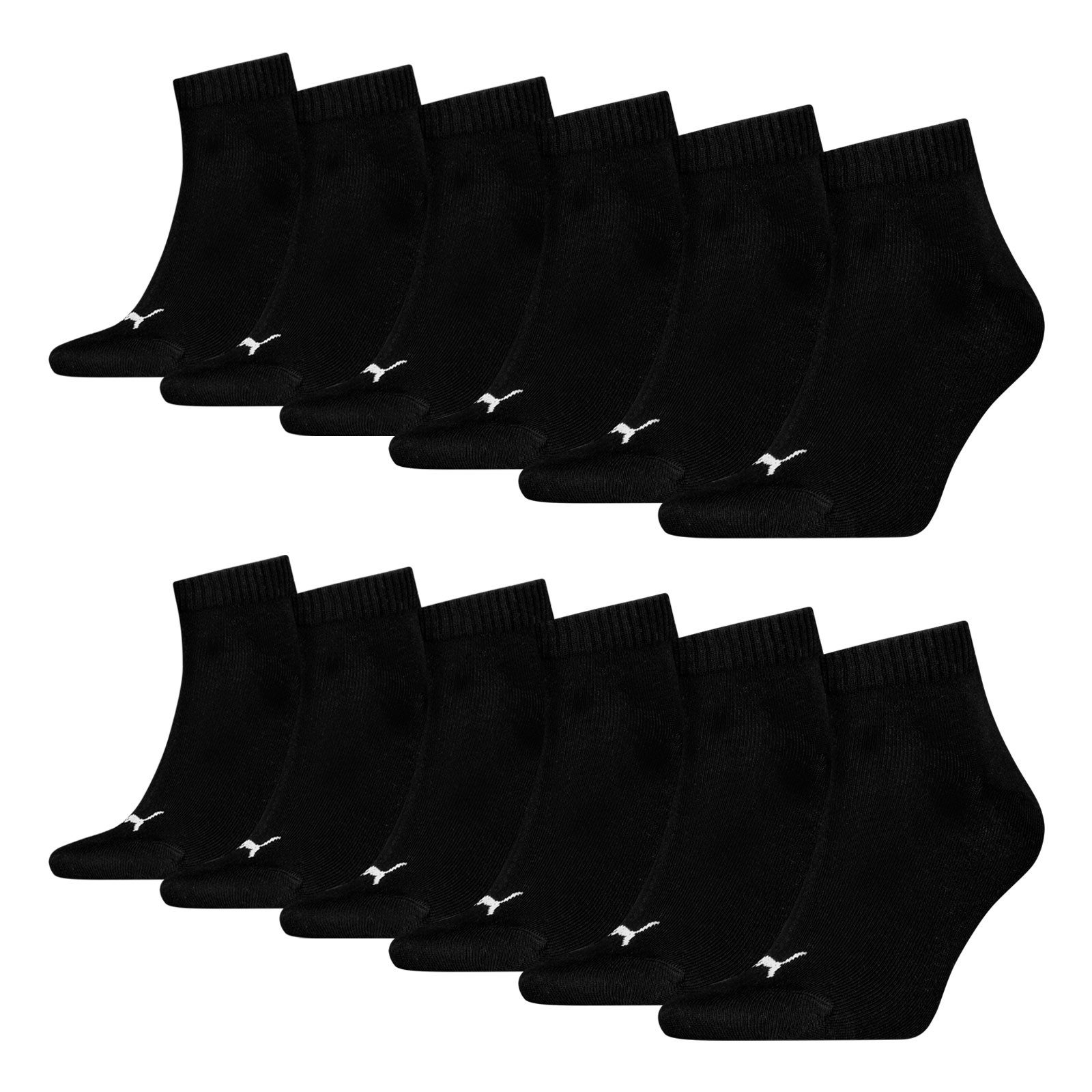 PUMA Freizeitsocken Quarter Socken (6-Paar) mit Cat-Logo und PUMA-Schriftzug