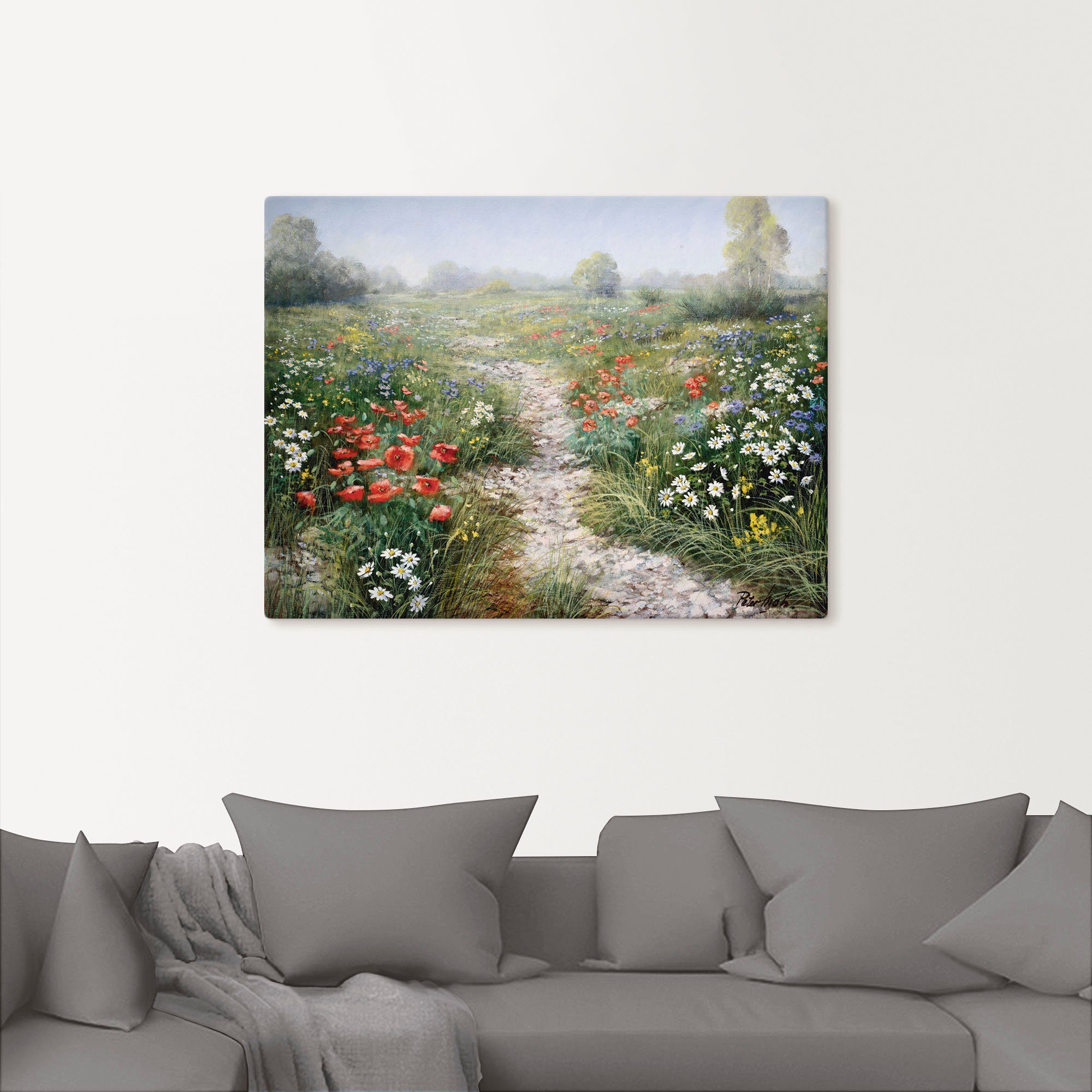 Artland Wandbild Dichte der Natur, Blumenwiese (1 St), als Leinwandbild, Poster in verschied. Größen