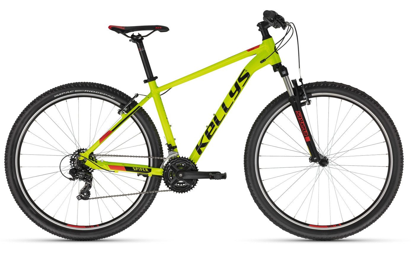 Kellys Mountainbike MTB Hardtail Spider 10 Neon Yellow 29" Diamant, 21 Gang Shimano SHIMANO TY300 (direct mount) Schaltwerk