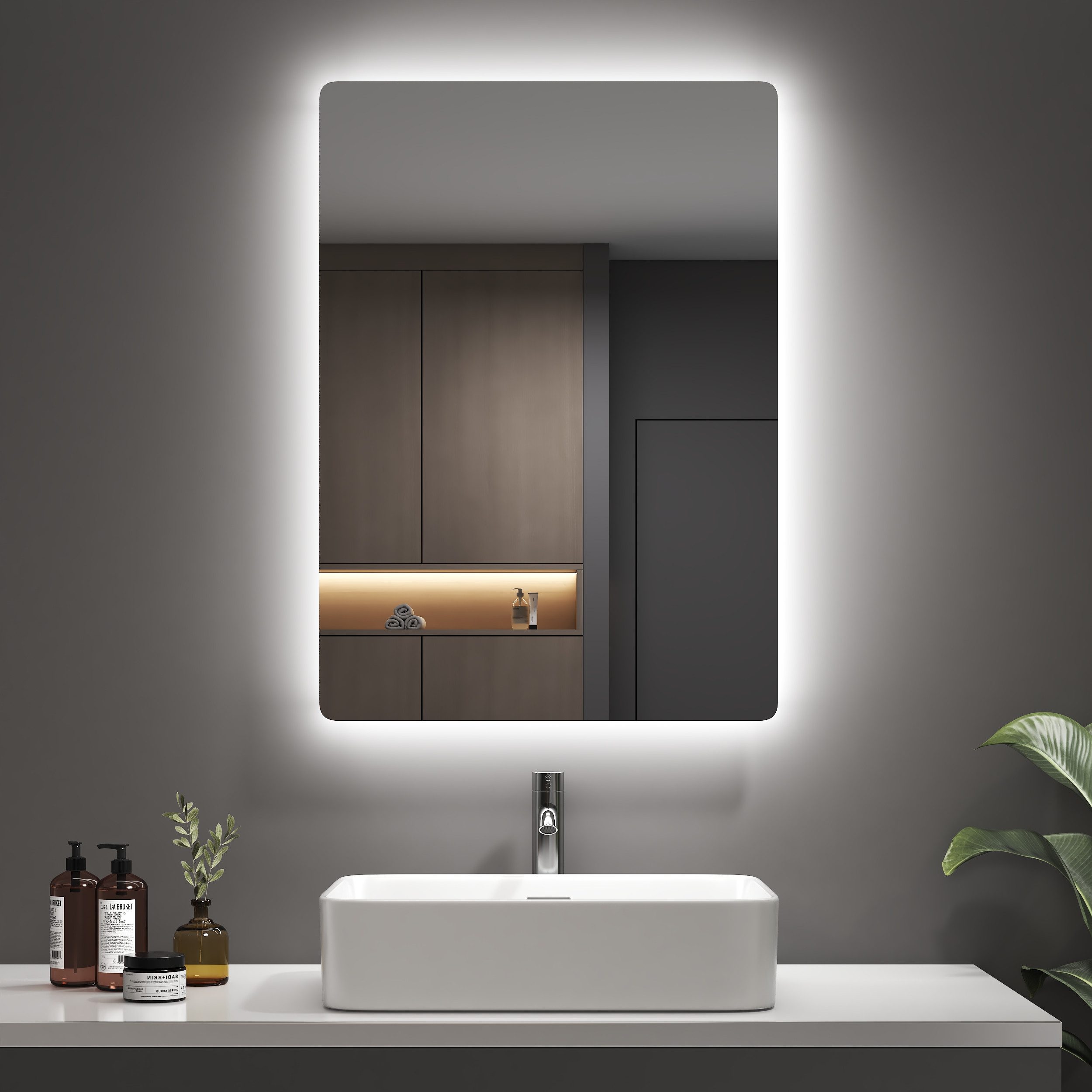 EMKE Badspiegel Badezimmerspiegel Spiegel mit LED günstig online kaufen