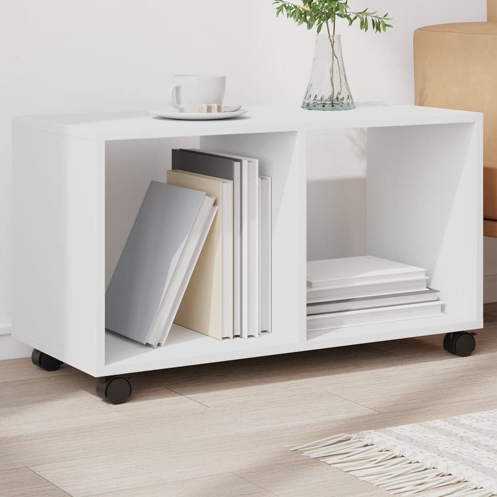 vidaXL Beistelltisch Rollschrank Weiß 72x33x42,5 cm günstig online kaufen