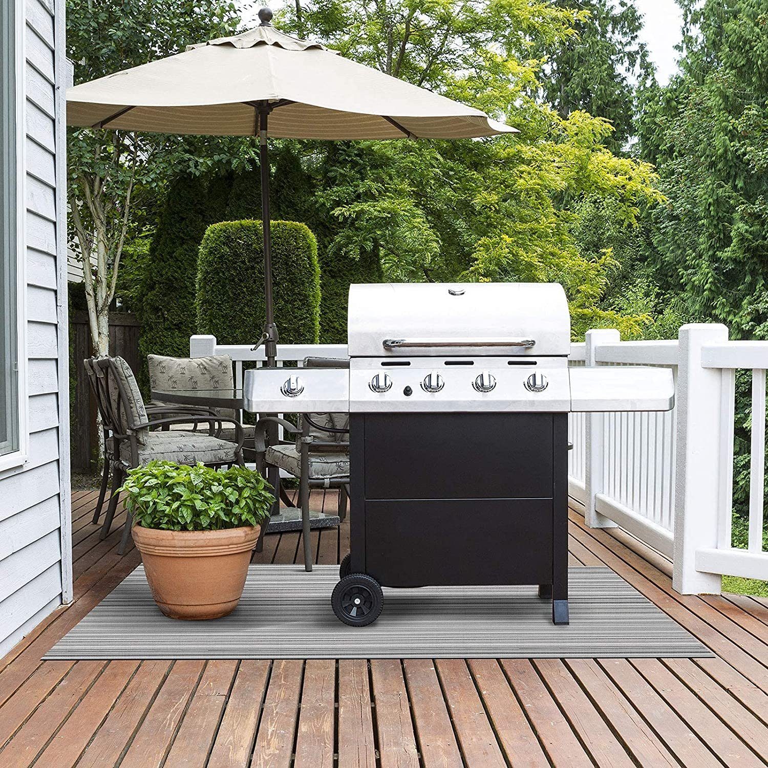 Karat Bodenschutzmatte Grillschutzmatte schwer entflammbar BBQ Matte Outdoor Bodenschutz, Outdoor Matten für den Grill, verschiedene Farben & Größen