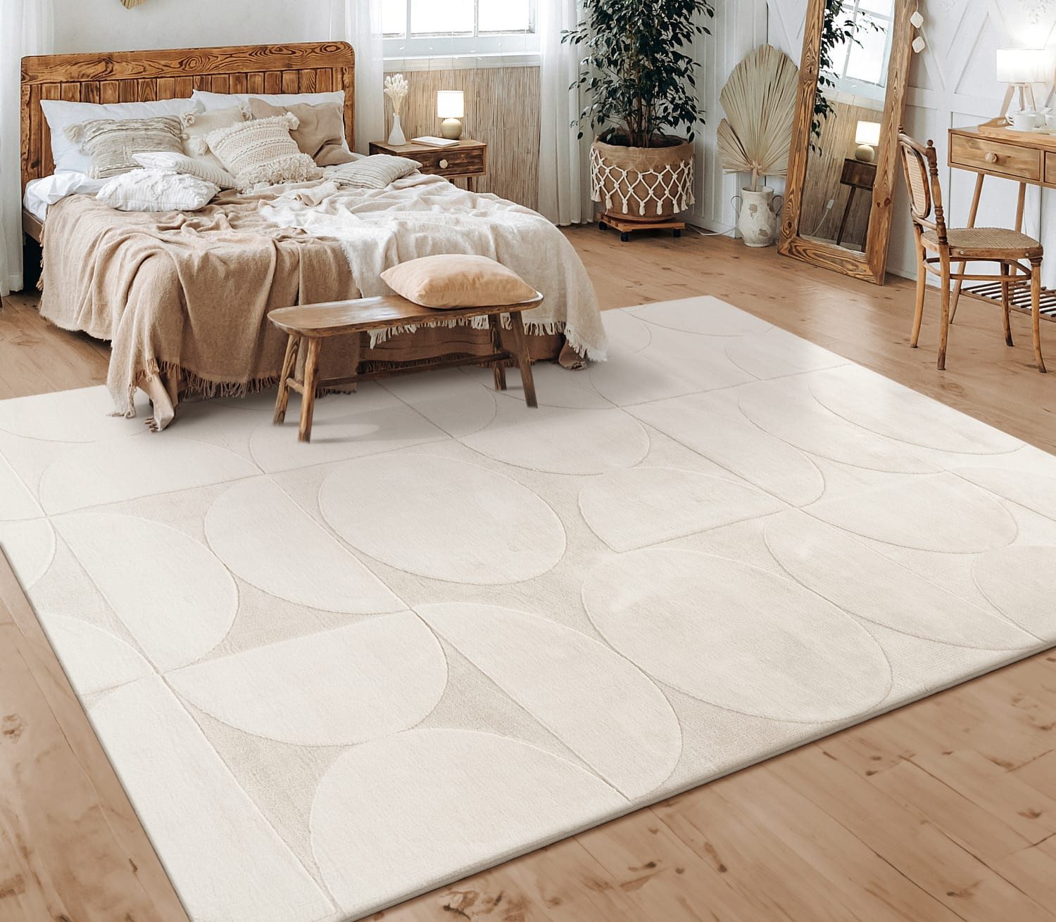 KADIMA DESIGN Teppich waschbar Unifarben Struktur Wohnzimmer Teppich Kurzflor, Läufer, Höhe: 14 mm, Florhöhe: 10 mm, 100% Polyester, …