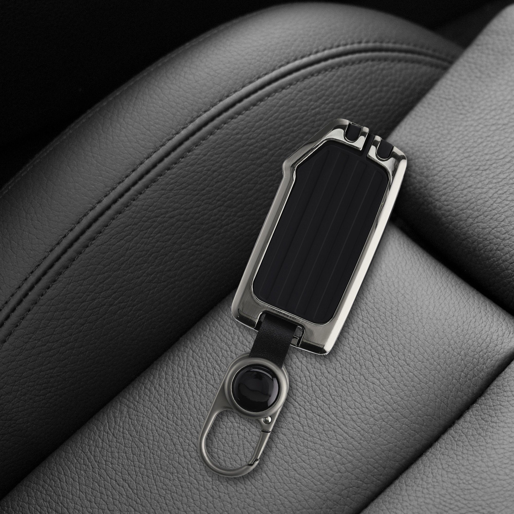 kwmobile Schlüsseltasche Autoschlüssel Hülle für Kia 3-Tasten Smart Key  Autoschlüssel, Hardcover Metall Schutzhülle