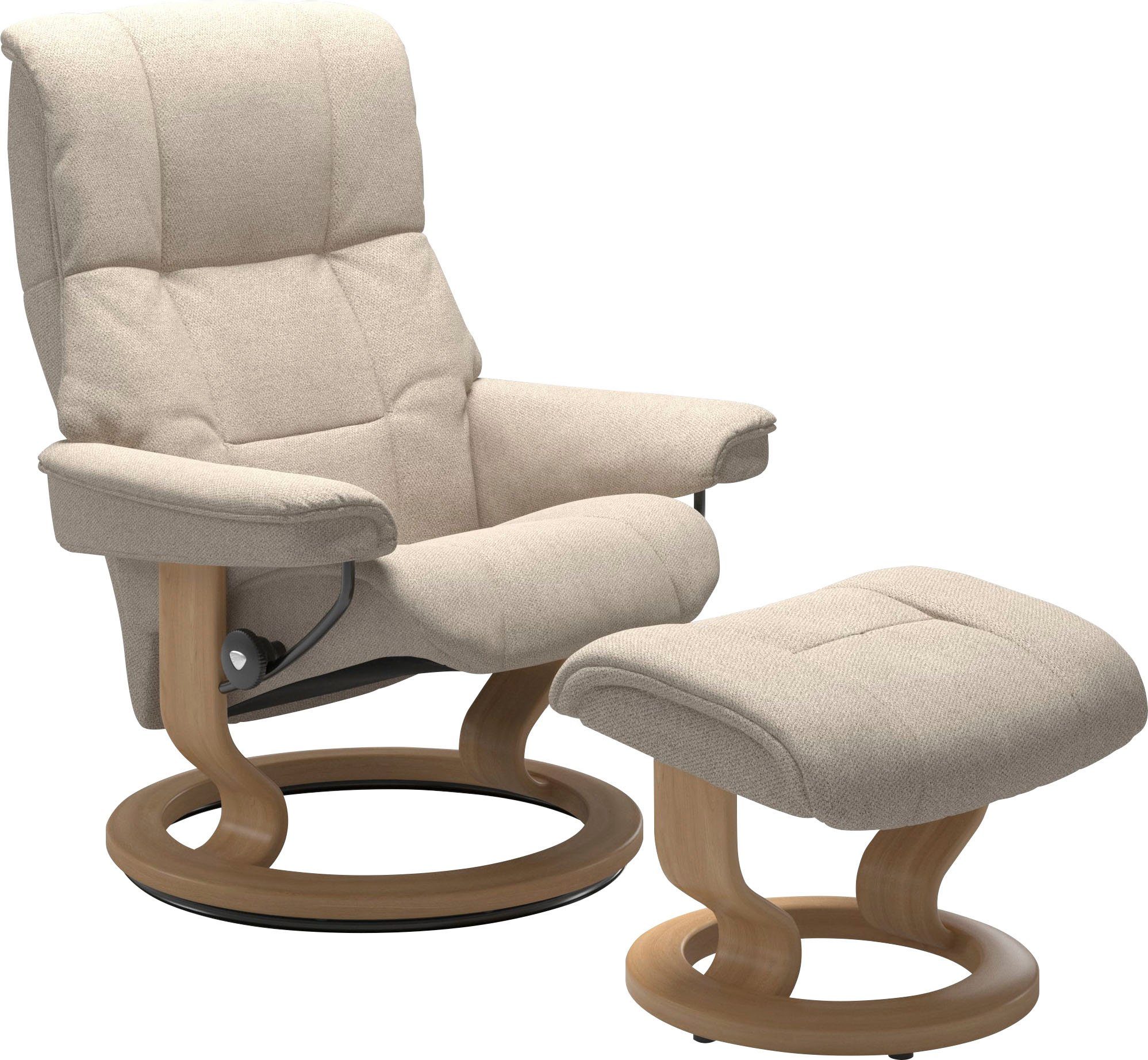 S, mit mit (Set, Mayfair Hocker, M Classic mit Base, Gestell Relaxsessel Relaxsessel Größe & Eiche Hocker), L, Stressless®