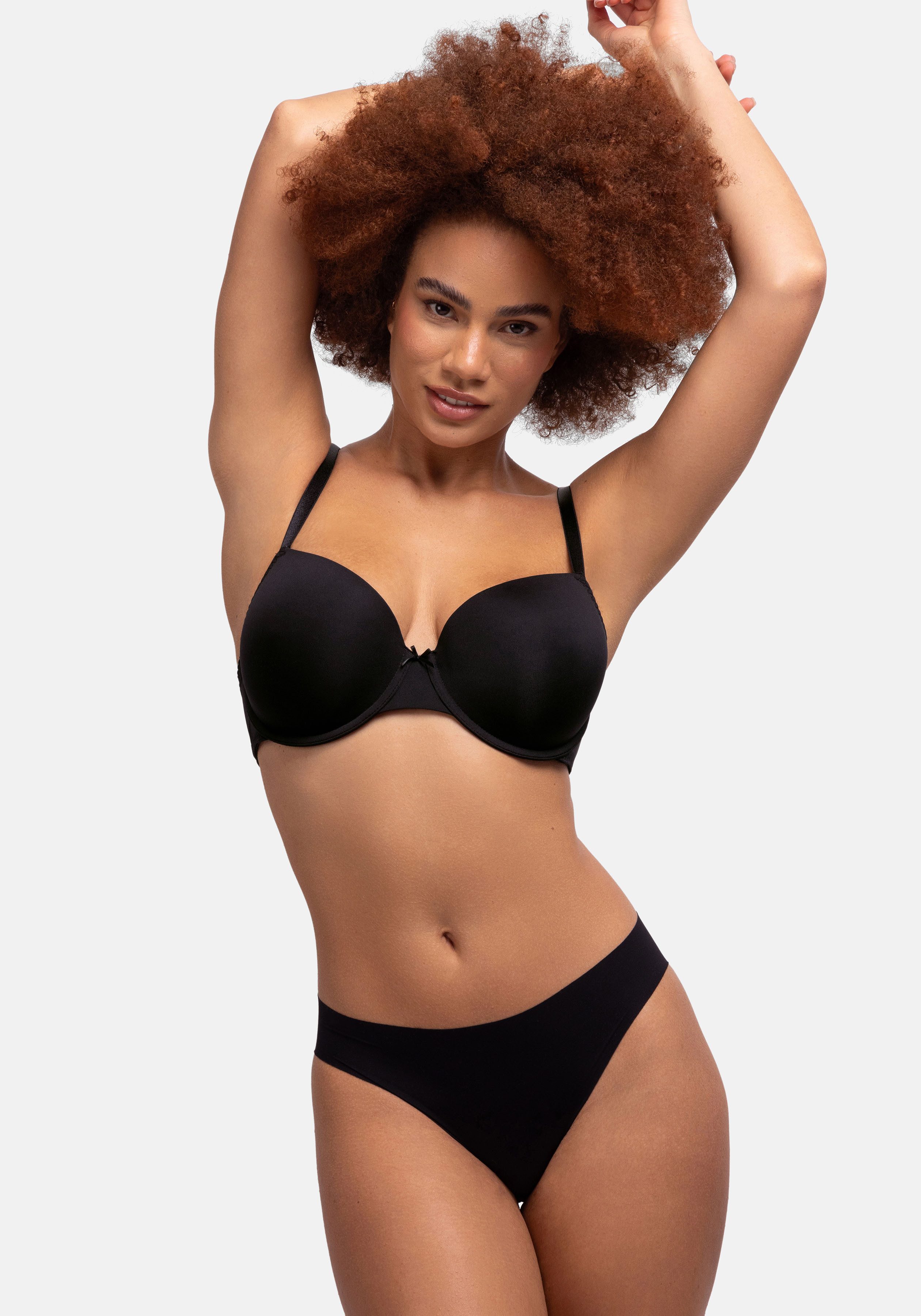 Dorina Bügel-BH Chloe (2er Pack) vorgeformte leicht gepolsterte Cups, florale Spitze, tiefer Ausschnitt – Bild 5 von 5