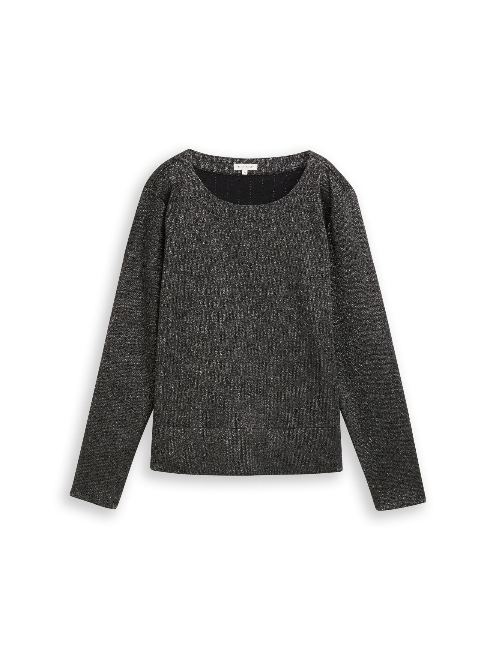 TOM TAILOR Langarmshirt T-Shirt Langarmshirt mit Glitzer-Effekt