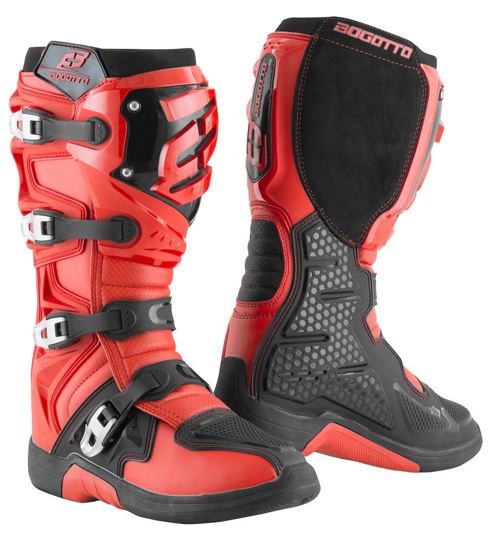 Exklusiver Sonderpreisverkauf Bogotto MX-6 Motocross Motorradstiefel Stiefel Red/Black
