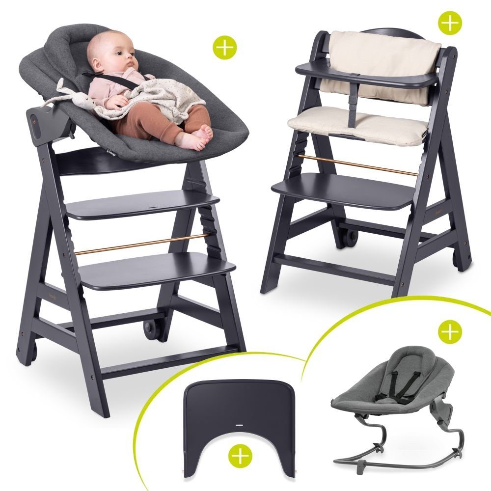 Hochstuhl Beta Plus Dark Grey - Newborn Set