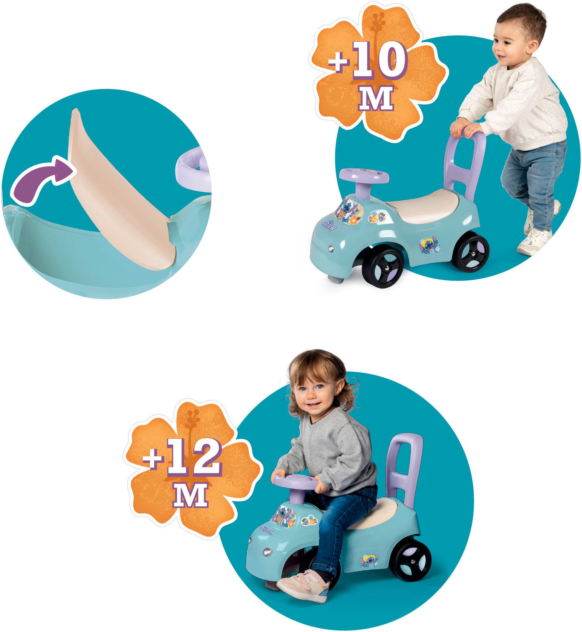 Smoby Rutscherauto Stitch Rutschauto, Made in Europe
