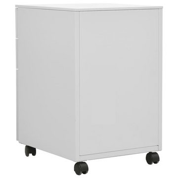 vidaXL Aktenschrank Aktenschrank mit Rollen Hellgrau 39x45x60 cm Stahl (1-St)