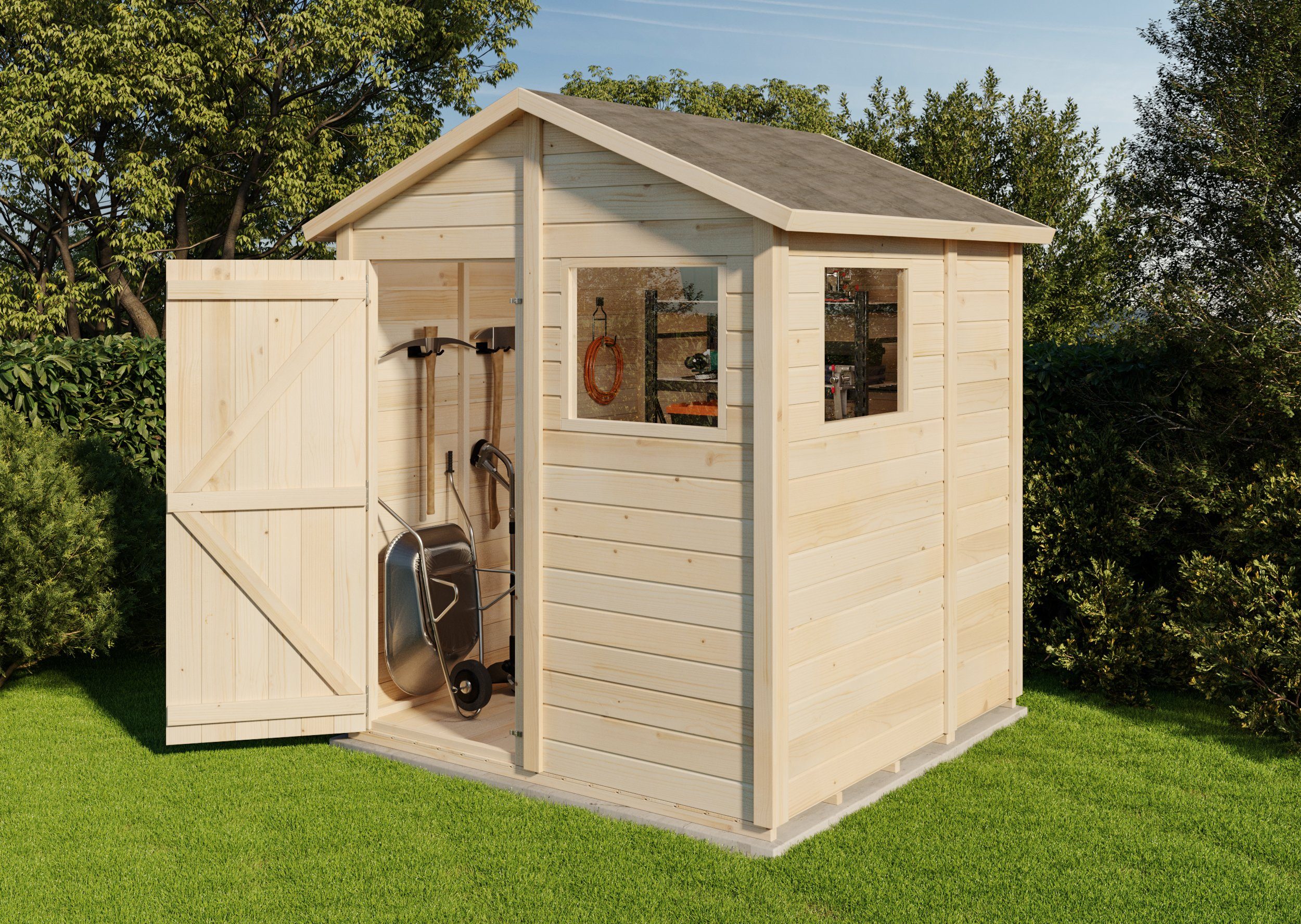 Thumbnail - StoreHaus Gerätehaus Holz Stefanie, BxT: 186,2x186,2 cm, Mit Fenster