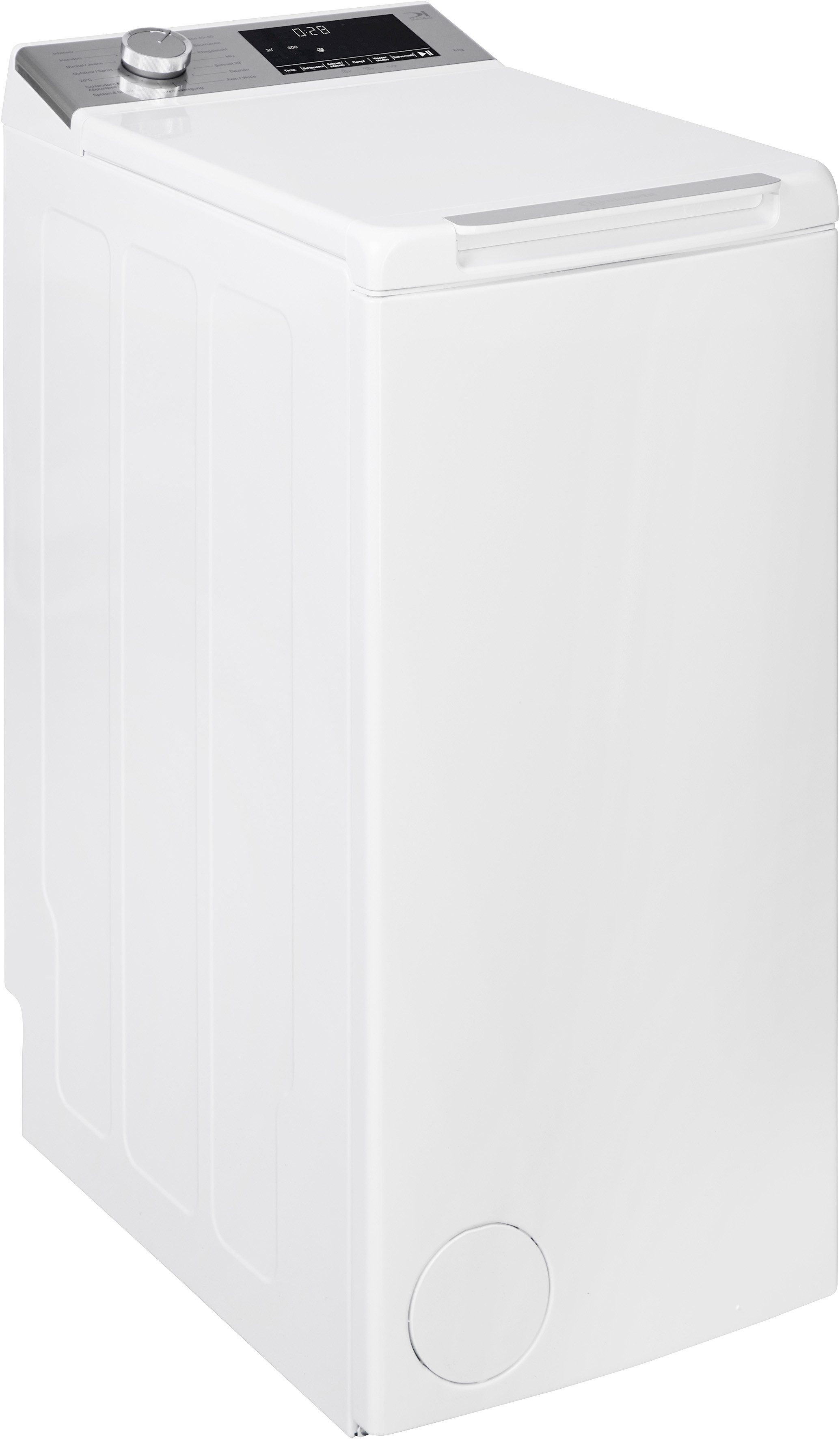 BAUKNECHT Waschmaschine Toplader TBK Super Eco 6B S FF, 6 kg, 1200 U/min, FreshFinish - hemmt Gerüche und Knitterfalten mit Hilfe von Dampf