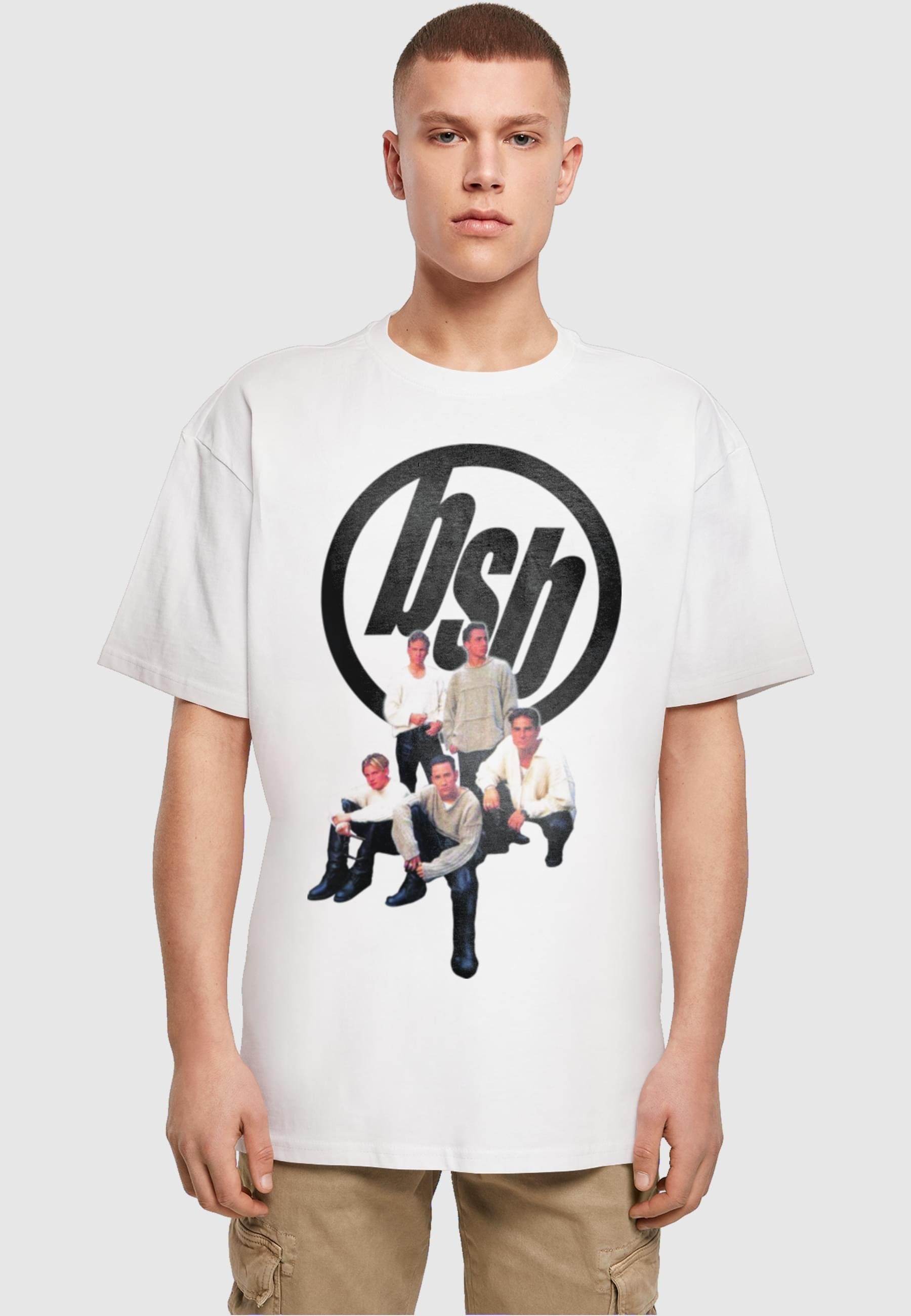 Merchcode T-Shirt Herren Backstreet Boys - Vintage Logo Heavy Oversize Tee-BY102  (1-tlg)