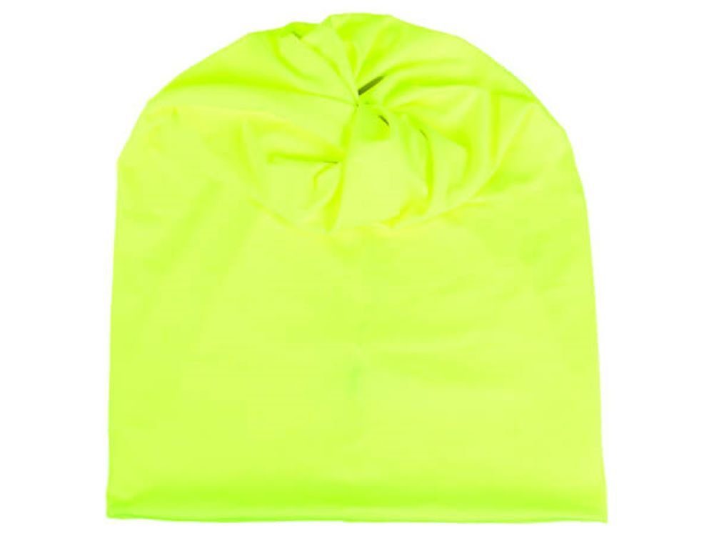 Tini - Shirts loop - Tuch Schal - und neon Zopflochmütze / Slouch gelb Tuch in Beanie Beanie Schlauch Zopflochmütze einem Ponytail Mütze Long Beanie