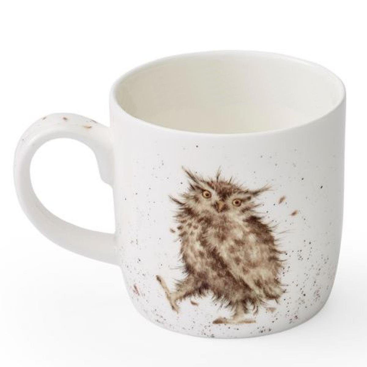 Wrendale Becher Wrendale Designs Porzellan-Becher Eule, ca. 310 ml, Porzellan