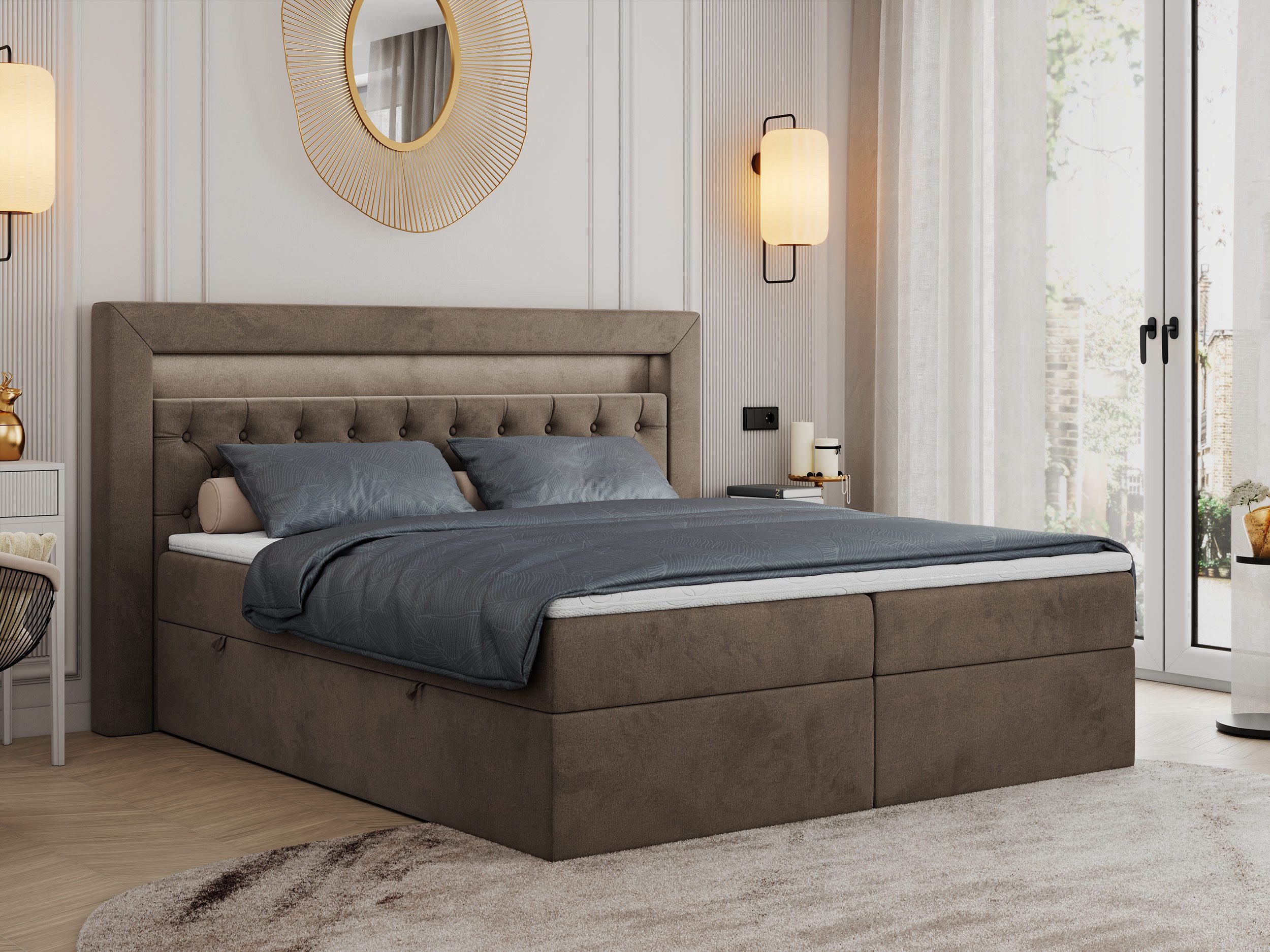 MKS MÖBEL Boxspringbett Gold 6 (Set, günstig online kaufen