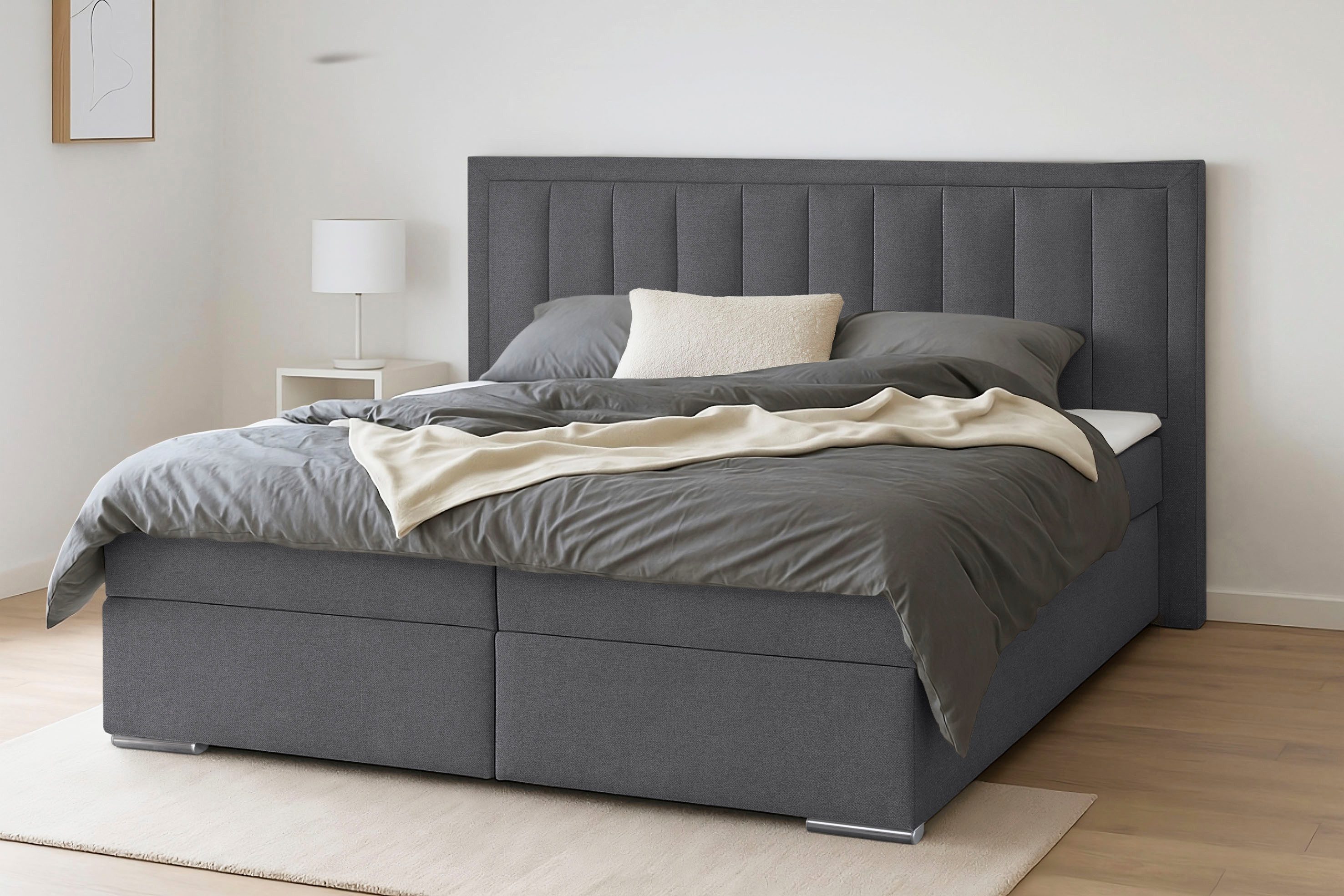 COLLECTION AB Boxbett ATHENA inkl. Bettkasten, erhältlich in der Breite 180cm, erhältlich in verschiedenen Härtegraden, inkl. Topper