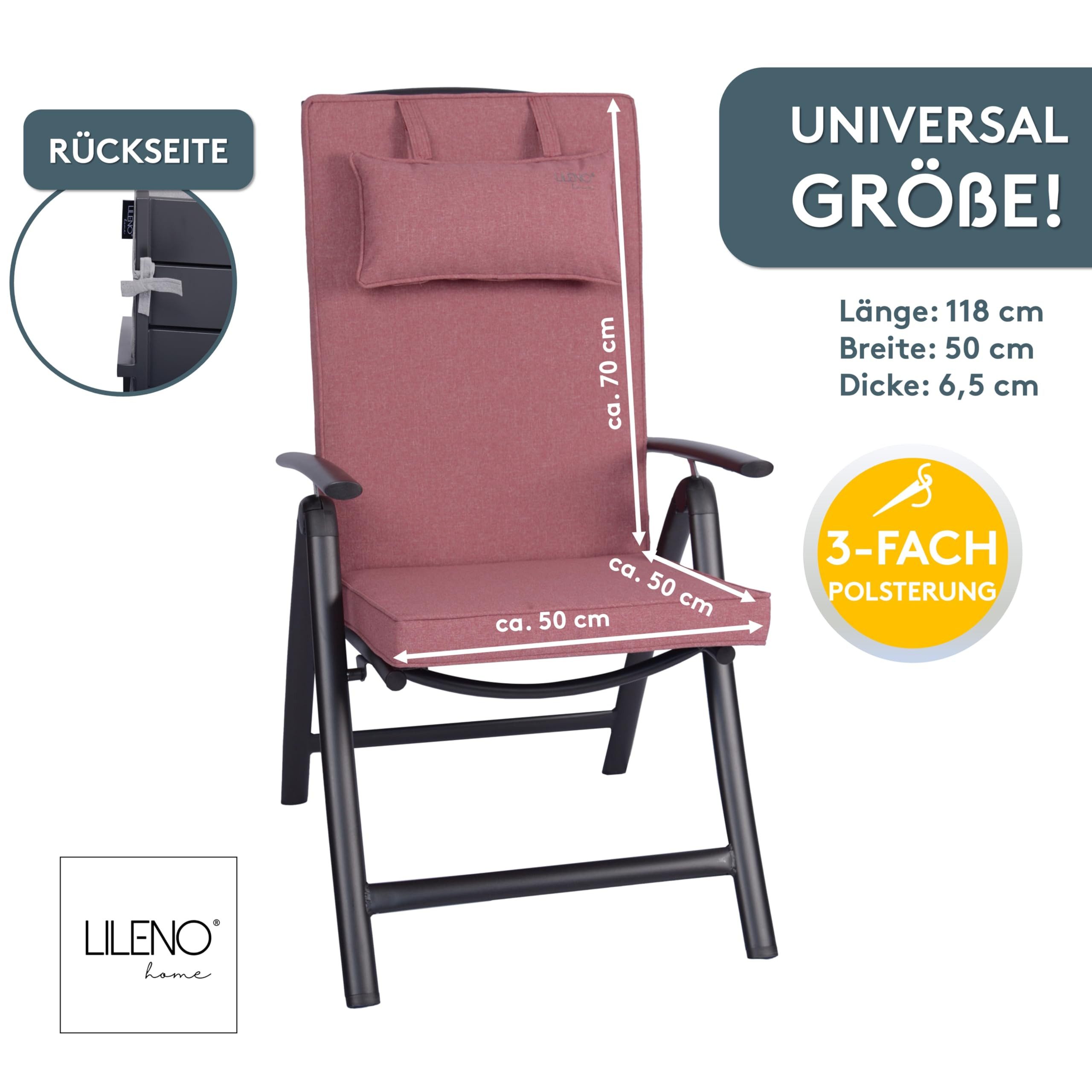 LILENO HOME Hochlehnerauflage mit Kopfkissen, bequeme günstig online kaufen