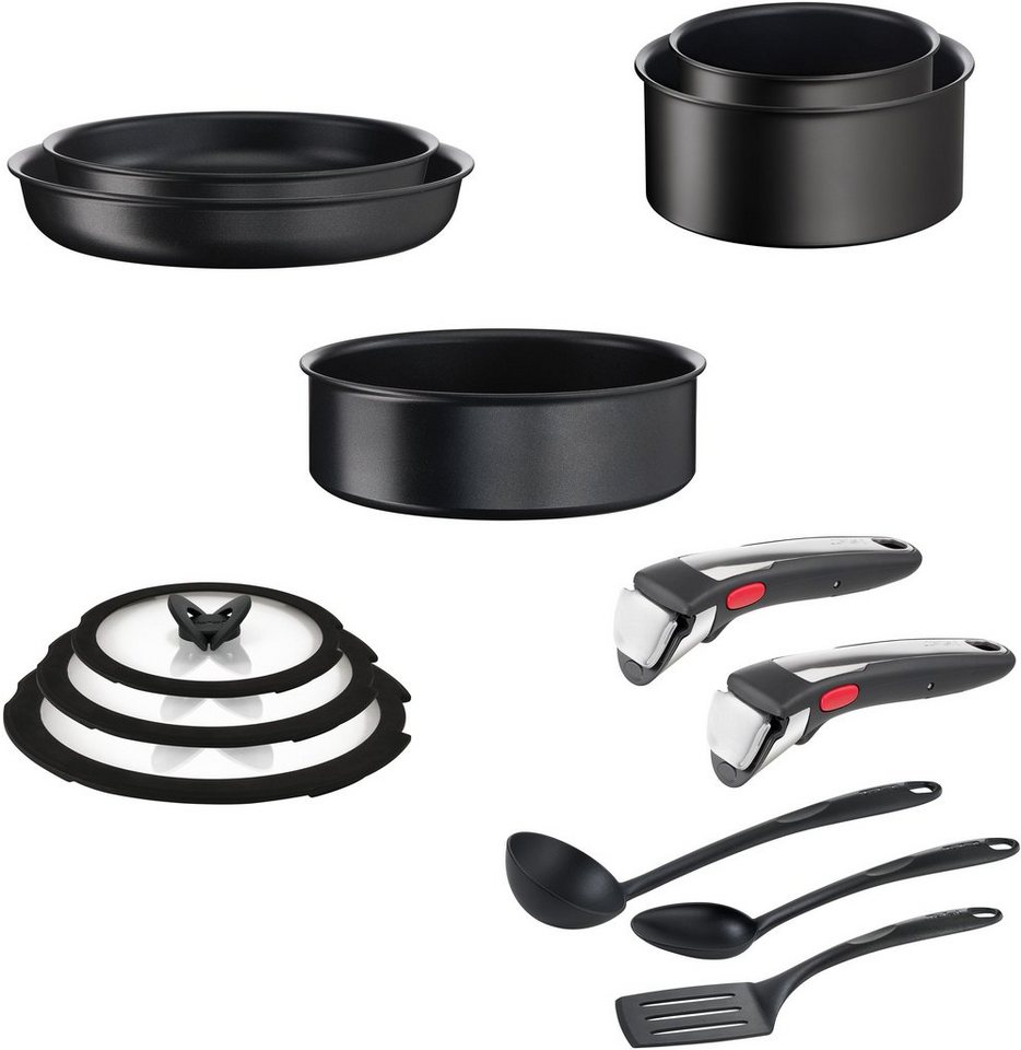 Tefal Topf-Set Ingenio Unlimited On, Aluminium (Set, 13-tlg), Antihaft,  Thermo-Signal, abnehmbarer Griff, alle Herdarten, Induktion