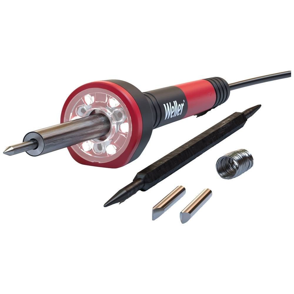 Weller Lötkolben 30-Watt-Lötkolbenkit LED Ringlicht, EU WLIRK3023C, inkl. Ablage, inkl. Lötzinn, inkl. LED-Beleuchtung