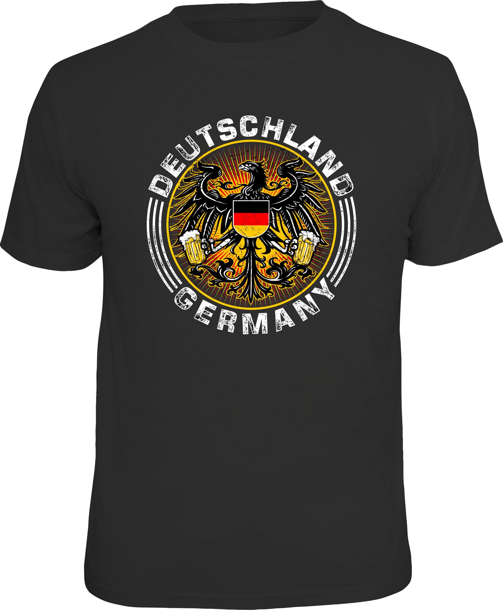 RAHMENLOS® T-Shirt für Biertrinker - Deutschland Germany Bieradler