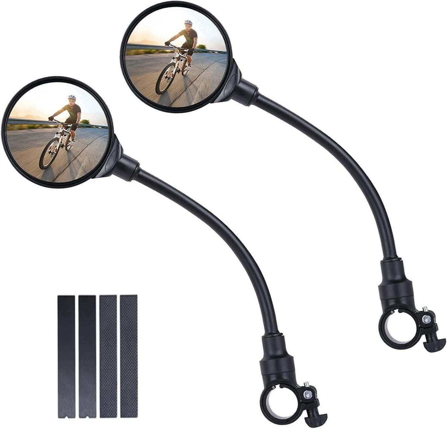 Fahrradständer Fahrradspiegel 2 Stück 360° Rückspiegel Aluminiumrohr 22-30mm
