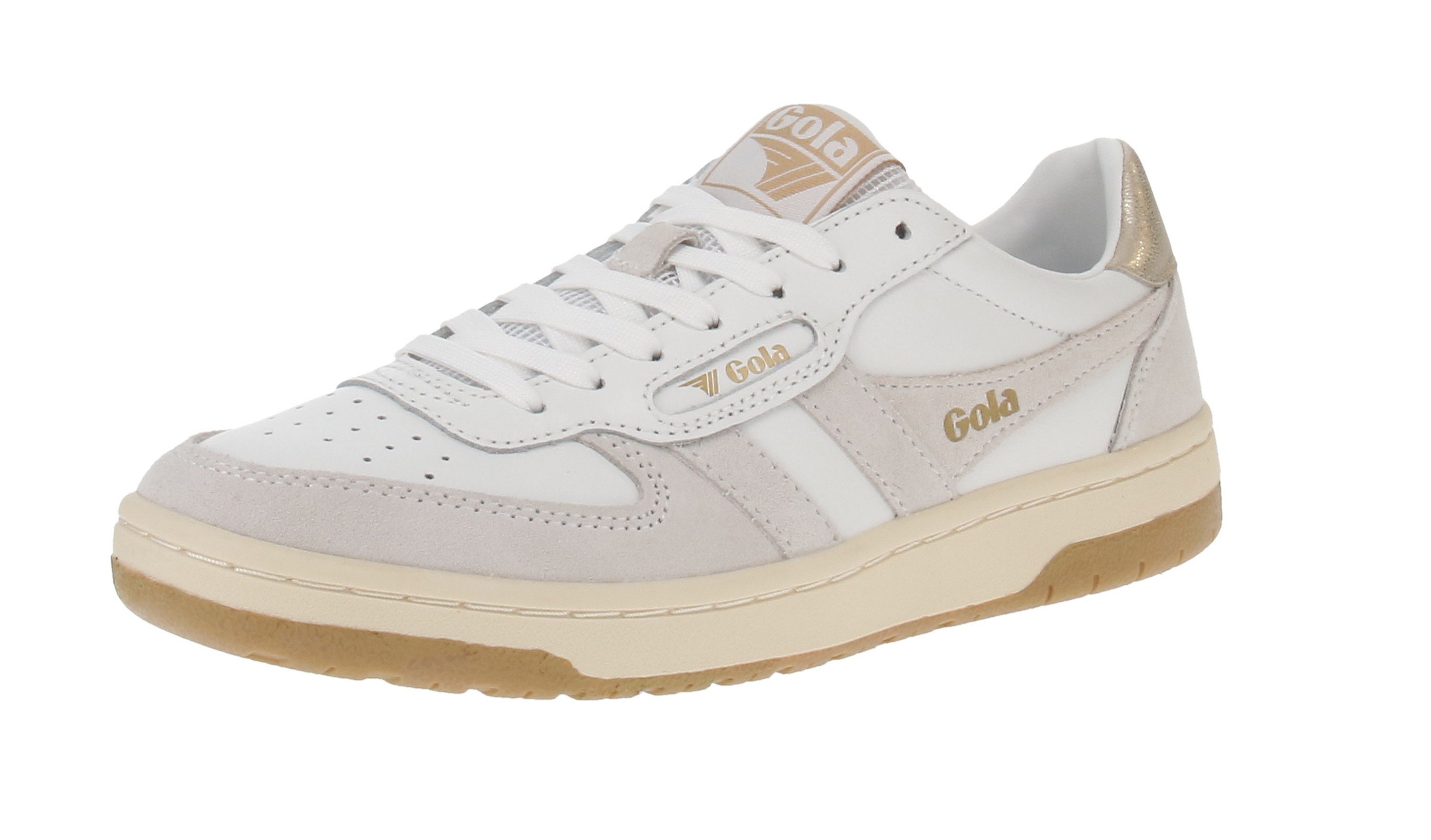 Gola Gola Hawk - Damen Sneaker - White-White-Gold Sneaker günstig online kaufen
