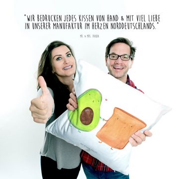 Mr. & Mrs. Panda Dekokissen Avocado + Toast - Weiß - Geschenk, Veggie, Jahrestagsgeschenk, Dekoki