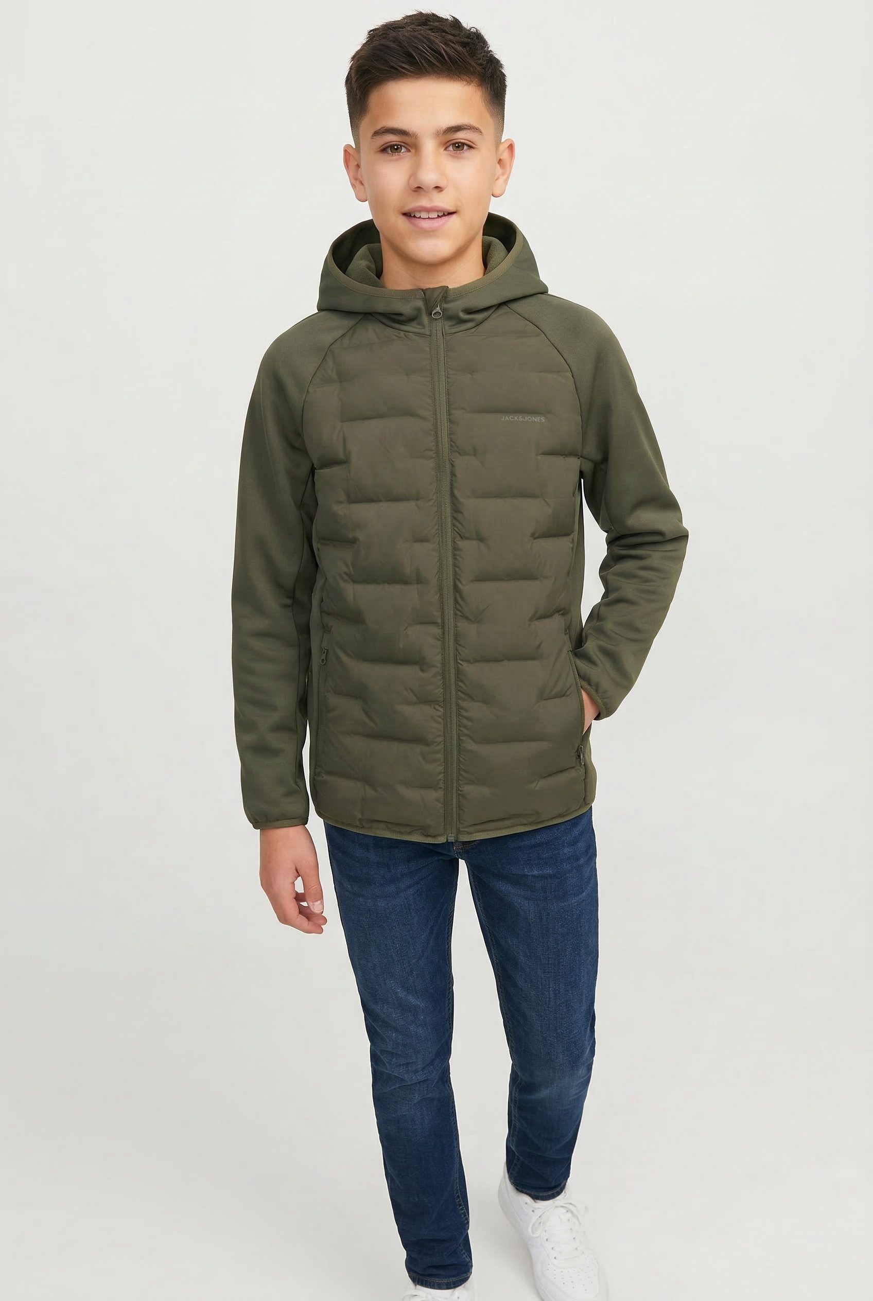 Jack & Jones Junior Steppjacke JJEPERFECT HYBRID JACKET NOOS JNR Polyester, regular fit