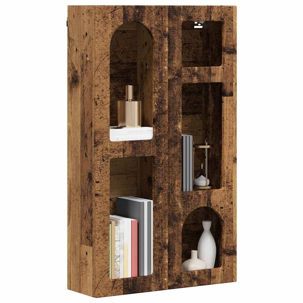vidaXL Hängeschrank 59 x 20 x 100 cm Hängeschrank mit Regal Altholz 59x20x100 cm Spanplatt