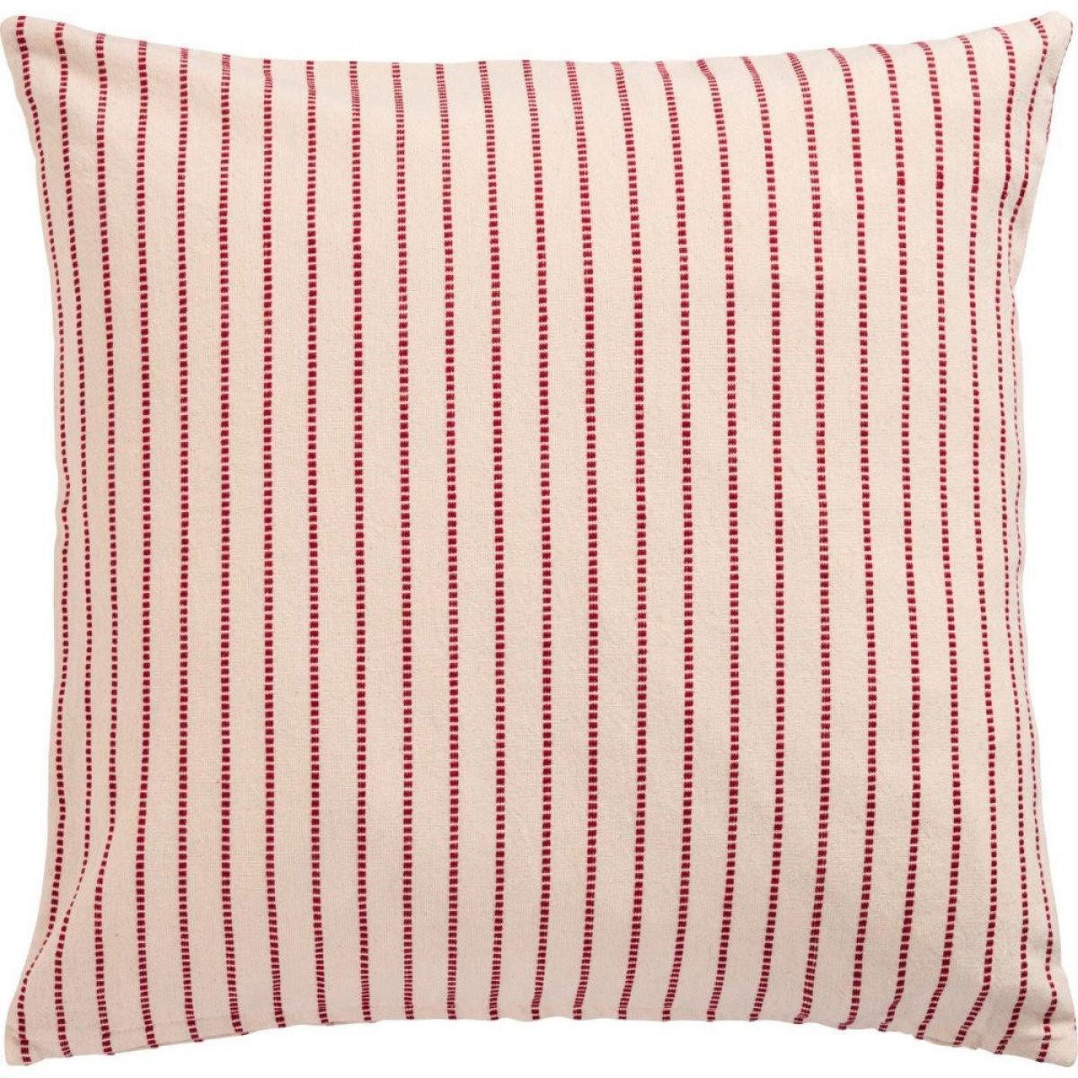 Ib Laursen Kissenhülle Ib Laursen Kissenbezug Natur mit Roten Streifen (50x50cm)