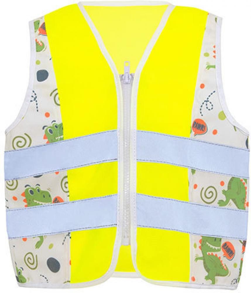 Warnweste Kinder Safety Vest Action Dinosaurs CO² Neutral