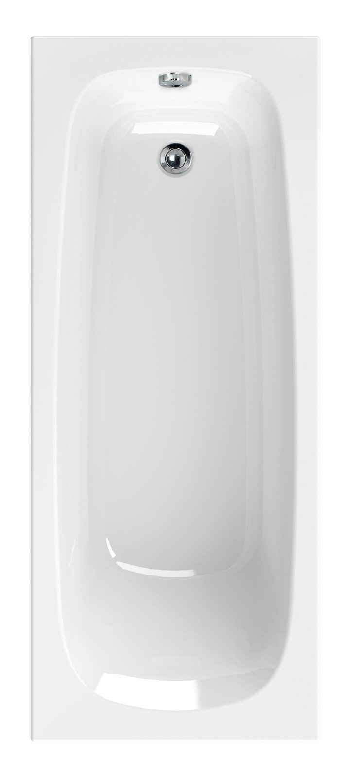 aquaSu Badewanne meLeo, (1-tlg), Weiß, 180 x 80 cm, Acryl, Rechteckbadewanne, 827126