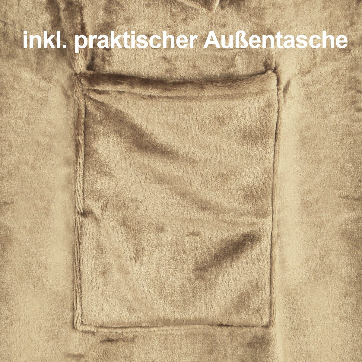 Wohndecke flauschige, tragbare Kuscheldecke mit Ärmeln günstig online kaufen