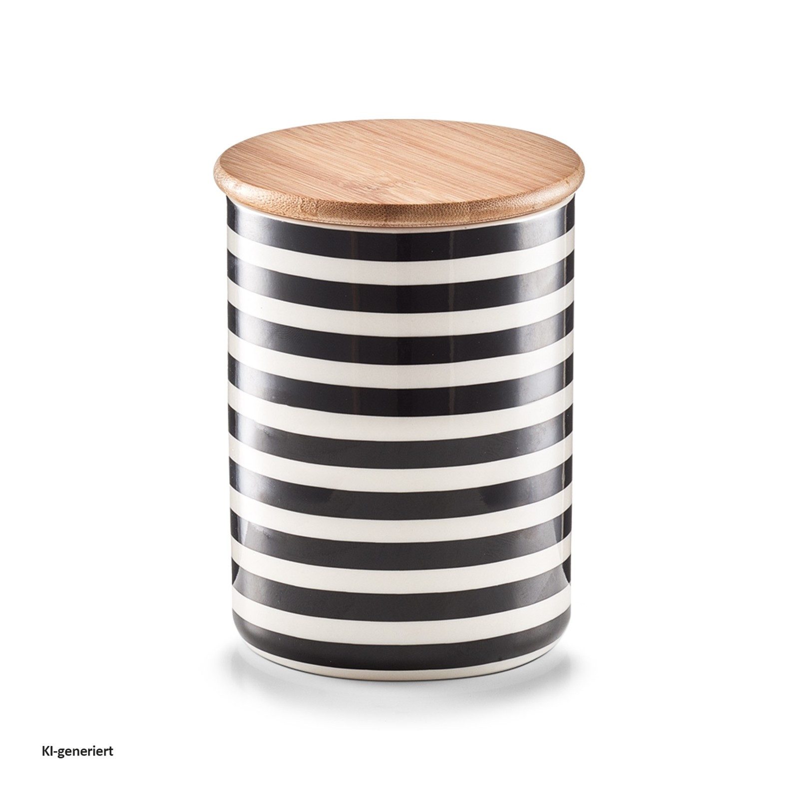 Neuetischkultur Vorratsdose Vorratsdose mit Bambusdeckel Stripes, Keramik, (Stück, 1-tlg., 1 Dose mit Deckel), Lebensmitteldose