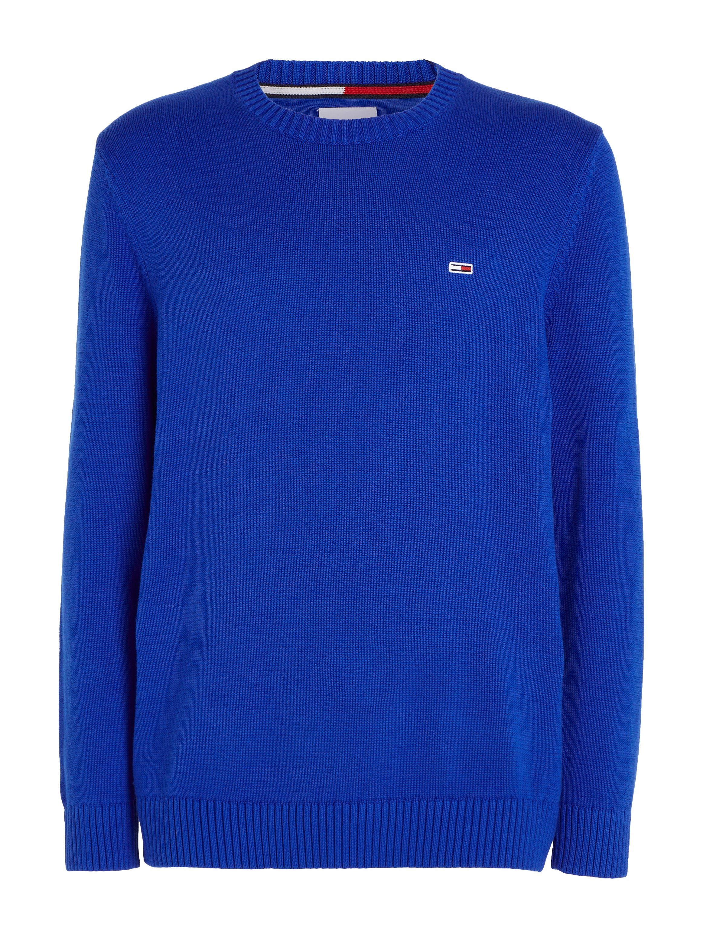 Tommy Jeans Strickpullover TJM ESSENTIAL CREW Ultra SWEATER NECK Blue