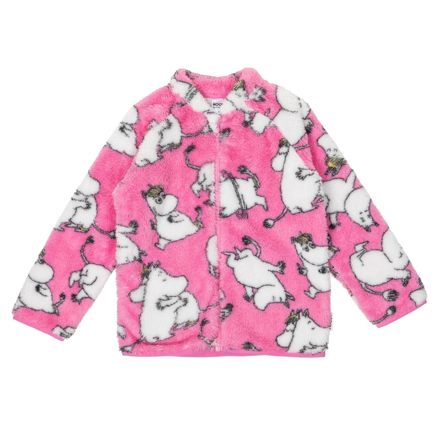 Moomin by Martinex Fleecejacke MOOMIN Kinder Fleecejacke „Lovebirds“ Pink – © Moomin Characters