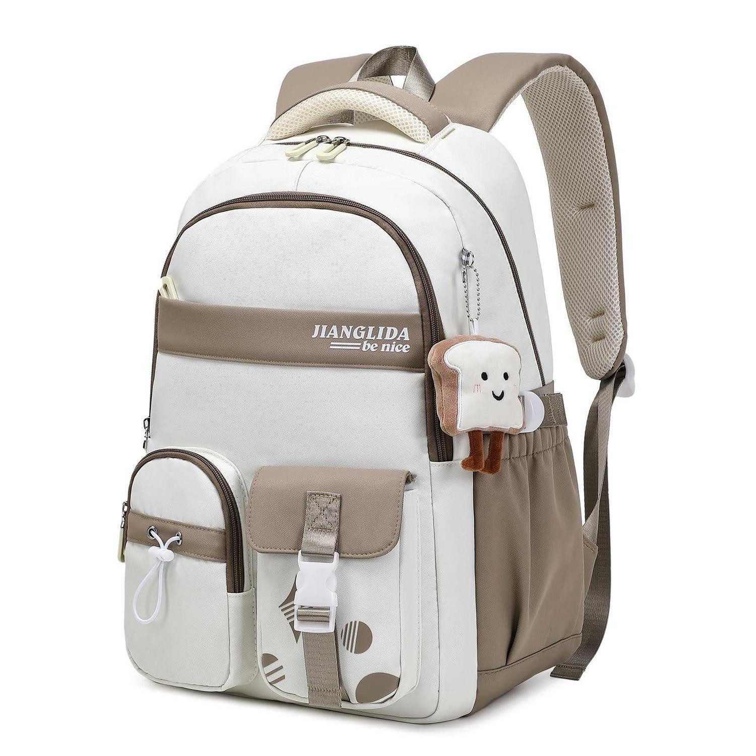 LuxusKollektion Schulrucksack Schulrucksack Mädchen Braun Wasserabweisend Leicht