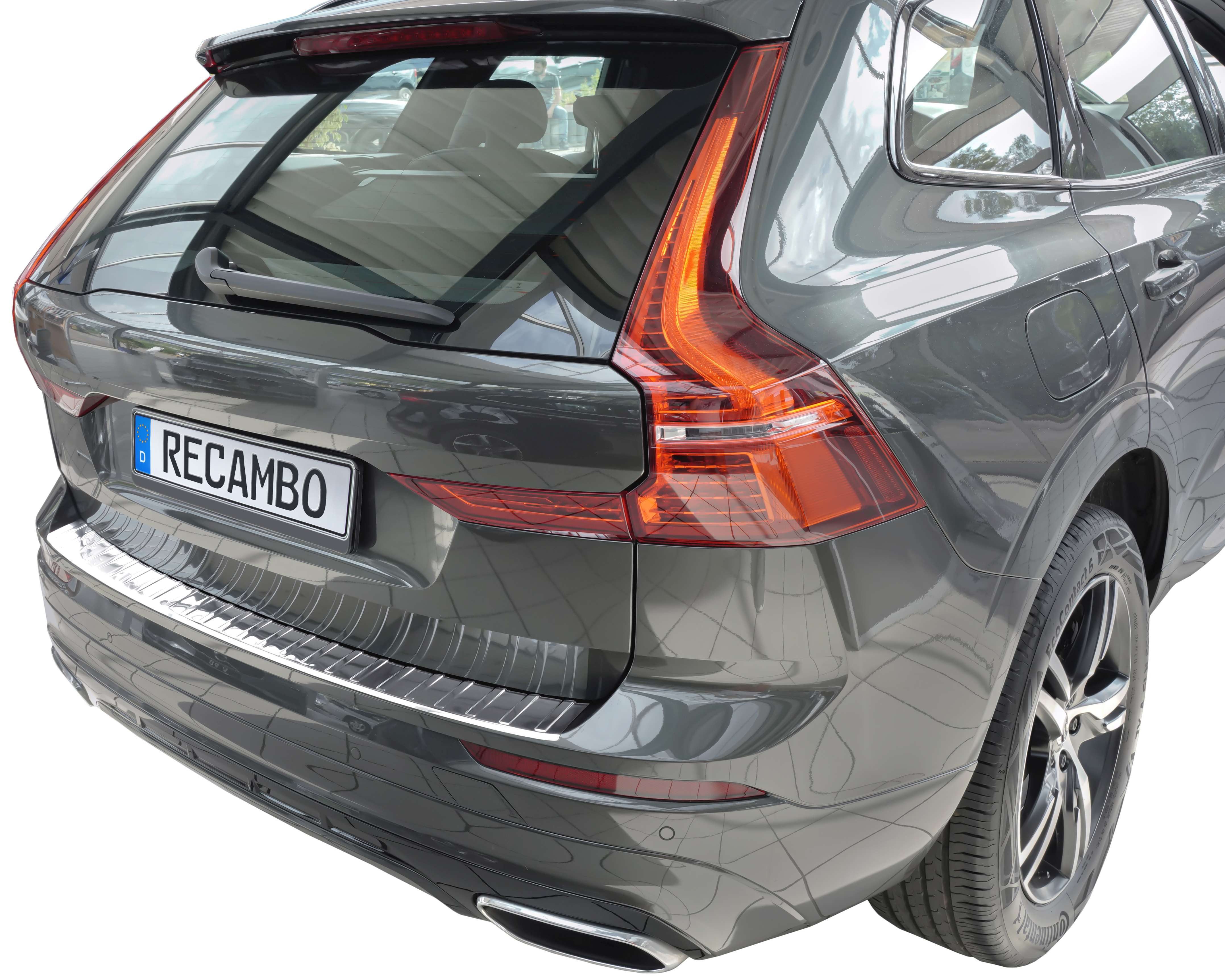 RECAMBO Ladekantenschutz für Volvo XC60 II, BJ ab 2017> Stoßstangenschutz, V2A rostfrei, Exklusive Optik, praktischer Schutz & perfekte Passform – Bild 4 von 5