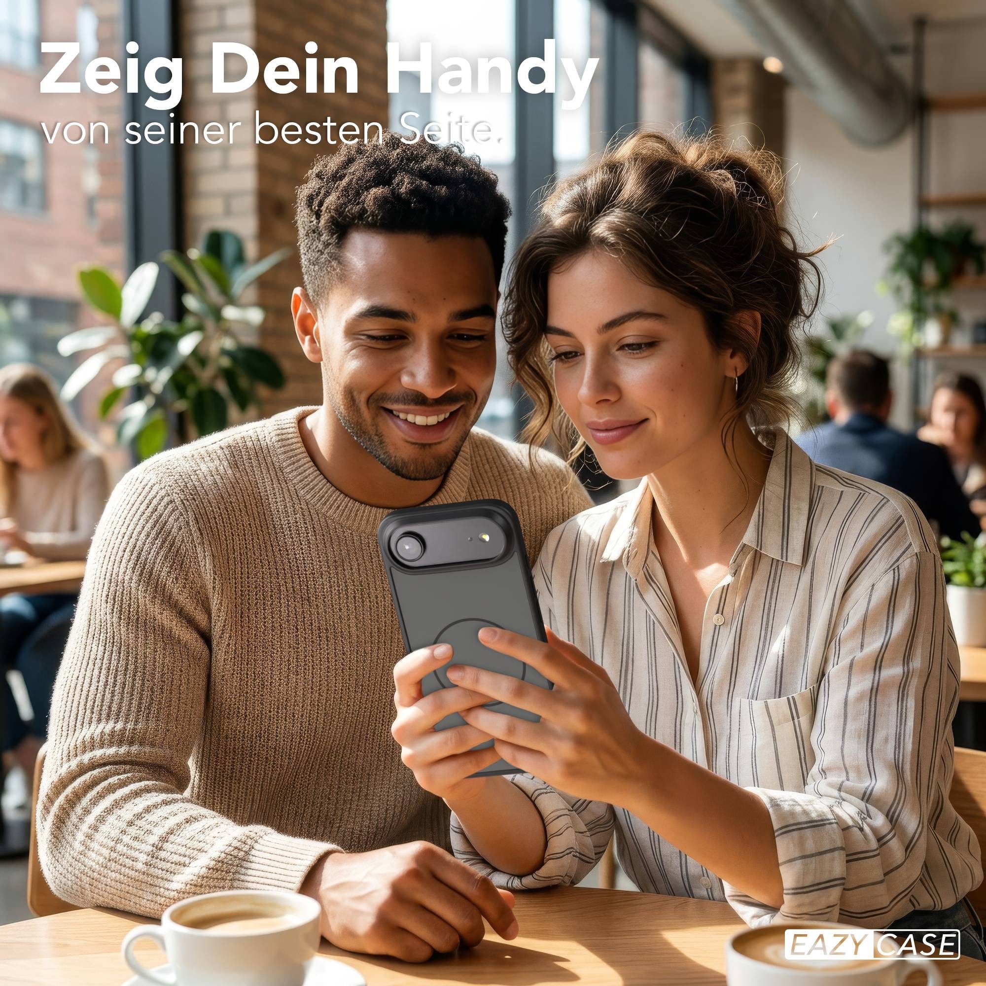 EAZY CASE Handyhülle Slim Outdoor MagSafe Case für Apple iPhone Air 6,5 Zoll, Dünne Outdoor Hülle mit MagSafe & starkem Schutz in Schwarz