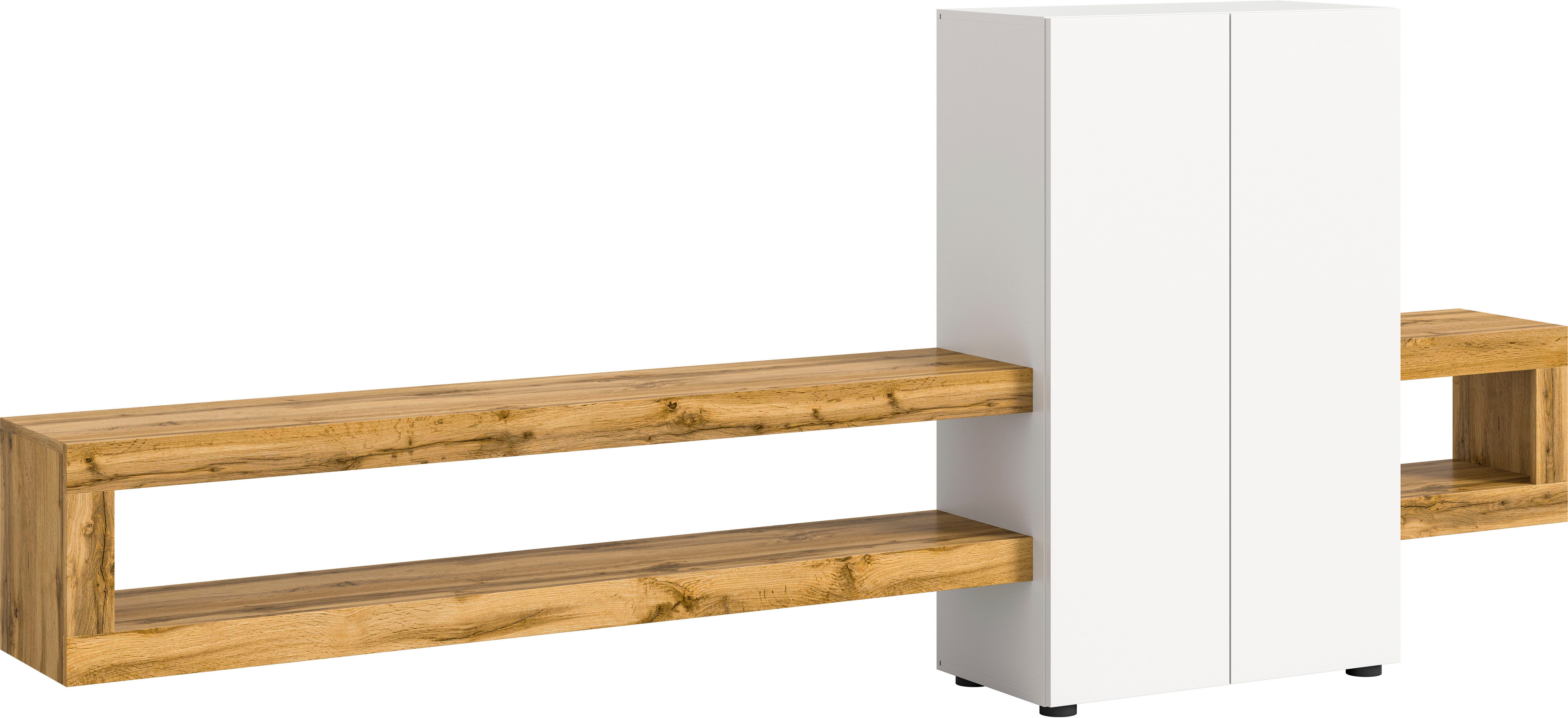 INOSIGN Wohnwand Zolder, Breite 270 cm, push-to-open, 2 Türen, 2 Einlegeböd günstig online kaufen