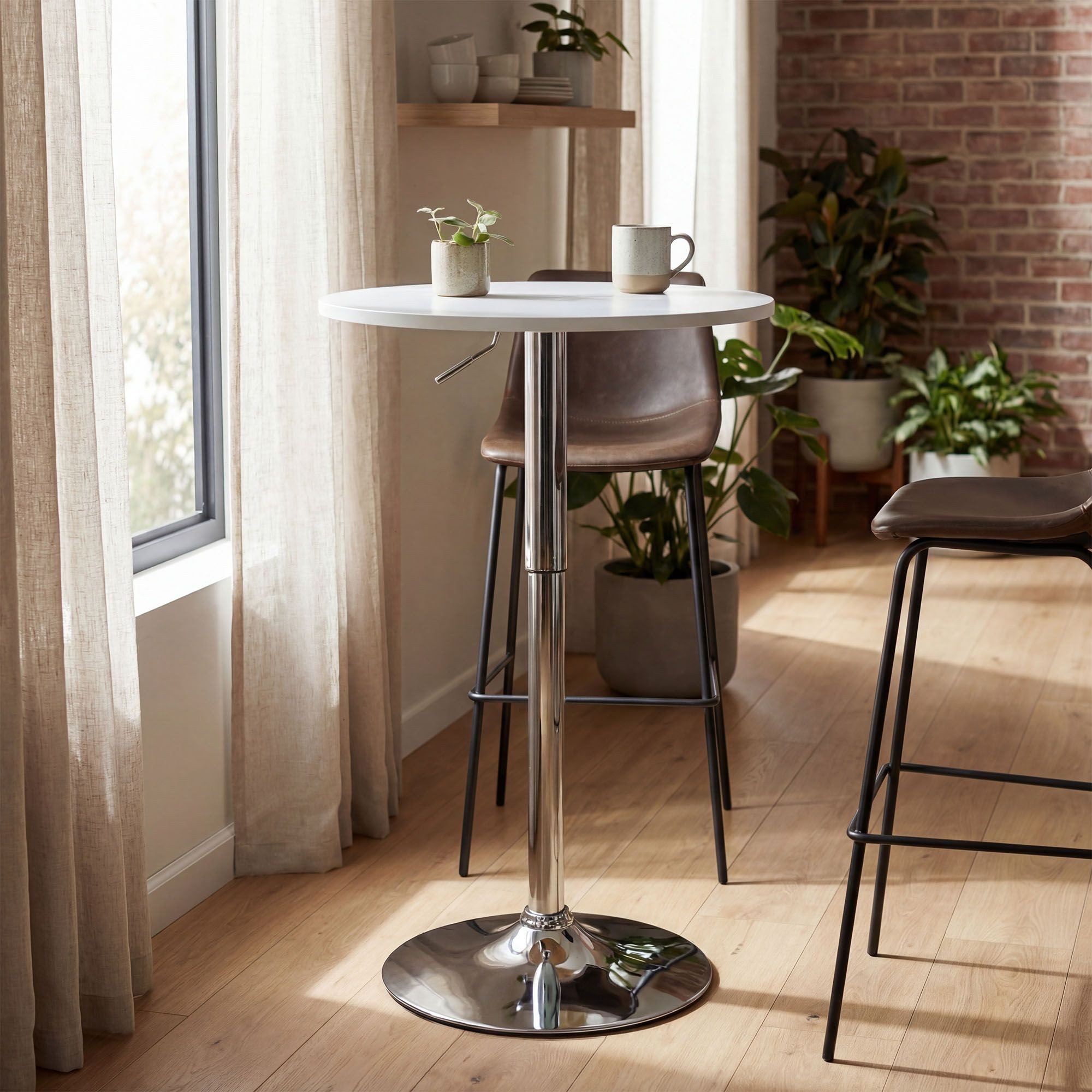 CLP Bartisch Stehtisch Lamoni (1er), Ø 60 cm, stufenlos höhenverstellbar, drehbar